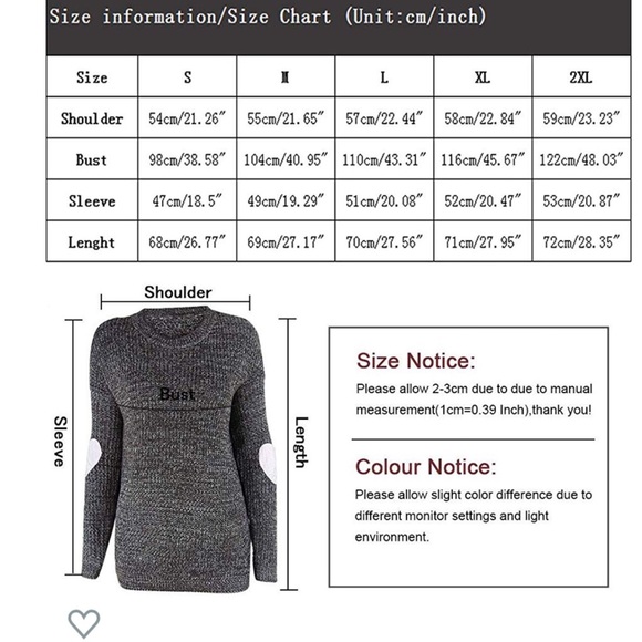 Heart Pattern Casual Long Sleeve Sweater - Picture 4 of 4